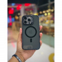 Case Pro Magsafe Magnetic Camera Glass Protector Stand Case for iPhone
