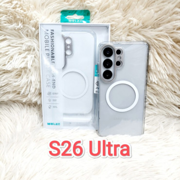 Crystal Clear Pro Magnetic Case for Samsung Galaxy S26 Ultra with Aluminum Camera Shield