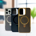 RMO Brand Luxury Carbon Fiber Kickstand Magsafe Case For Iphone 12 To 17 Pro Max