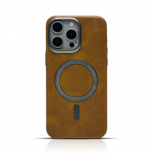 Smoothy Finish PU Mix Perfume Leather Magsafe Case For Iphone 12 to 16 pro Max