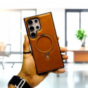 Suitable Magsafe Supported Ring Stand Business leather Case For Samsung Galaxy S25 Ultra S24 Ultra S23 Ultra S22 Ultra