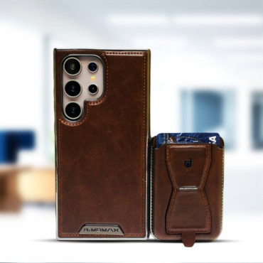 Premium PU Leather Card Holder Wallet Kickstand Case For Samsung Galaxy S25 Ultra S24 Ultra S23 Ultra