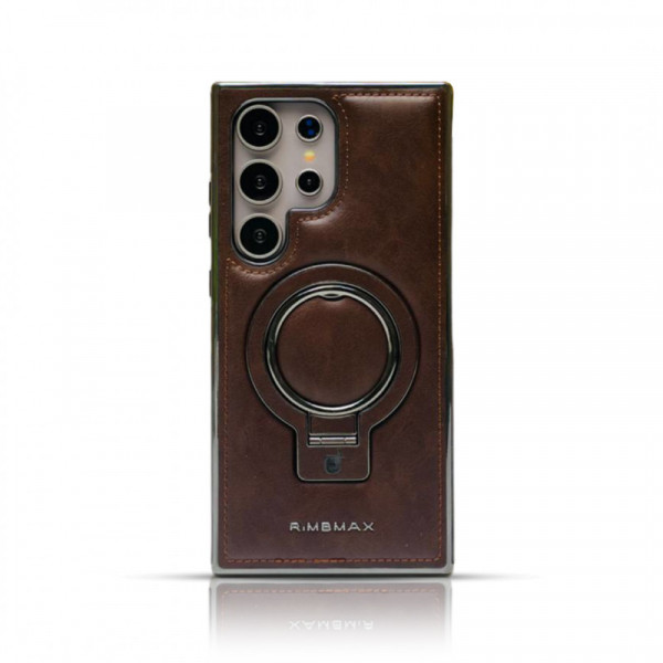 RMBMAX High-End Compatible PU Leather MagSafe Stand Case For Samsung Galaxy S26ultra S25ultra S24ultra S23ultra