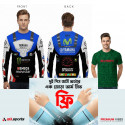 Ride & Pride Combo- Yamaha R15 Bike T-Shirt + Bangladesh T-Shirt (One Pair ARM Sleeves Free) ASD04