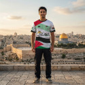Free Palestine Islamic Four Part Half Sleeve Sublimation Print T- Shirt FP01