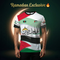 Free Palestine Islamic Four Part Half Sleeve Sublimation Print T- Shirt FP01