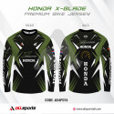 Honda X-Blade Green Bike Full Sleeve Four Part Sublimation Print For Premium Bike T-Shirt - AS05