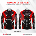 Honda X-Blade Red Bike Full Sleeve Four Part Sublimation Print For Premium Bike T-Shirt - AS06
