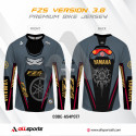Yamaha Fz-S Version 3 Gray Bike Full Sleeve Four Part Sublimation Print For Premium Bike T-Shirt -AS17