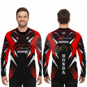 Honda X-Blade Red Bike Full Sleeve Four Part Sublimation Print For Premium Bike T-Shirt - AS06