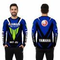 Yamaha MT-15 Blue Bike Full Sleeve Four Part Sublimation Print For Premium Bike T-Shirt -AS13
