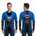 Yamaha Fz-S Version 3 Blue Bike Full Sleeve Four Part Sublimation Print For Premium Bike T-Shirt -AS16