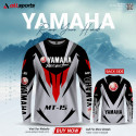 Yamaha Mt-15 White Bike Full Sleeve Four Part Sublimation Print For Premium Bike T-Shirt - AS15