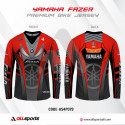 Fazer Red Bike Full Sleeve Four Part Sublimation Print For Premium Bike T-Shirt - AS26