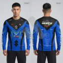 Suzuki Gixer Sf Blue Full Sleeve Four Part Sublimation Print For Premium Bike T-Shirt-AS21