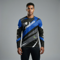 Pulsar Blue Bike Full Sleeve Four Part Sublimation Print For Premium Bike T-Shirt - AS24