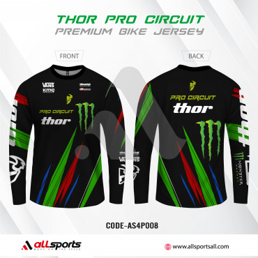 Thor pro circuit Bike T-shirt Full Sleeve (4 part sublimation print)-AS4P008