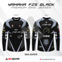 YAMAHA FZSV2 BLACK T-SHIRT FULL SLEEVE (4 PART SUBLIMATION PRINT)-AS4P070