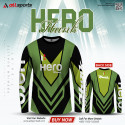 Hero Hunk Green Full Sleeve Four Part Sublimation Print For Bike T-Shirt-AS4P050