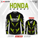 Honda Hornet Green Full Sleeve Four Part Sublimation Print For Bike T-Shirt-AS4P052