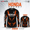 Honda Hornet Orange Full Sleeve Four Part Sublimation Print For Bike T-Shirt-AS4P051