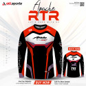 Apache 4V Full Sleeve Four Part Sublimation Print For Bike T-Shirt-AS4P016