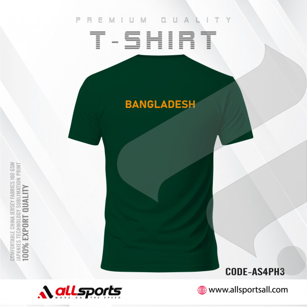 Bangladesh men's four part half sleeve Sublimation Print T- Shirt - AS38