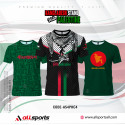 FREE PALESTINE MEN'S T-SHIRT COMBO HALF SLEEVE  (4 PART PRINT)-AS4PHC4
