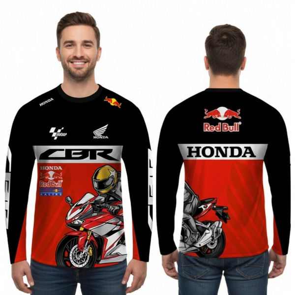 Cbr Honda Full Sleeve Four Part Sublimation Print For Bike T-Shirt -AS4P015