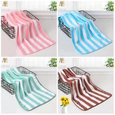 Coral Velvet Fabric Towel