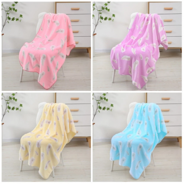 Feather Printed Microfiber Shower Bathing Towel