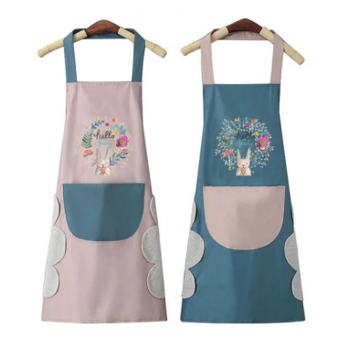 Hand-Wiping Waterproof Kitchen Apron