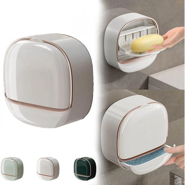 Wall-mounted soap holder