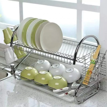 2 Layer Plate Storage - Kitchen Rack