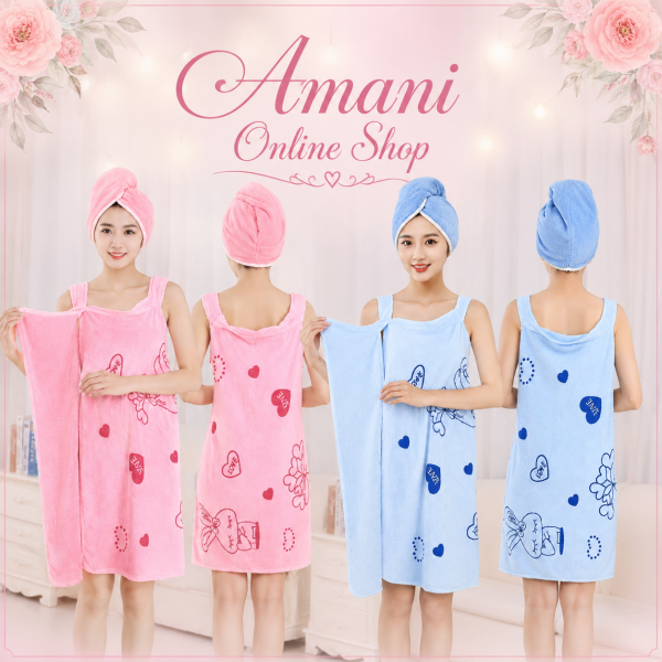Microfiber Bath towel & Hair Towel Combo