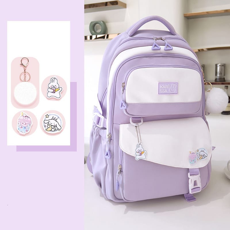 Premium Kids School Backpack class 2-10 (purple)