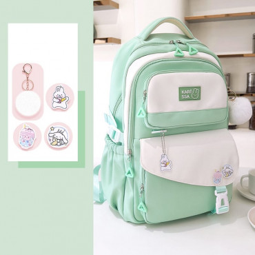 Premium Kids School Backpack class 2-10 (Mint Green)