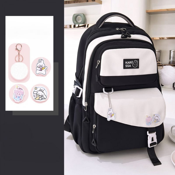 Premium Kids School Backpack class 2-10 (Black)