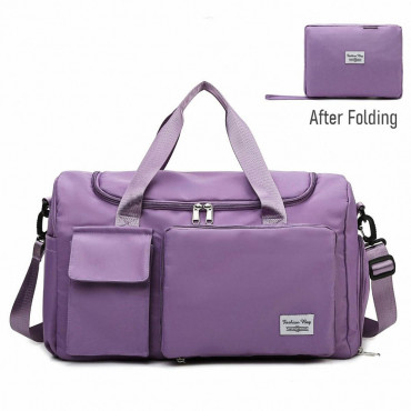 Fashionable Large Capacity Travel & Gym Bag (light purple colour)Code : 185