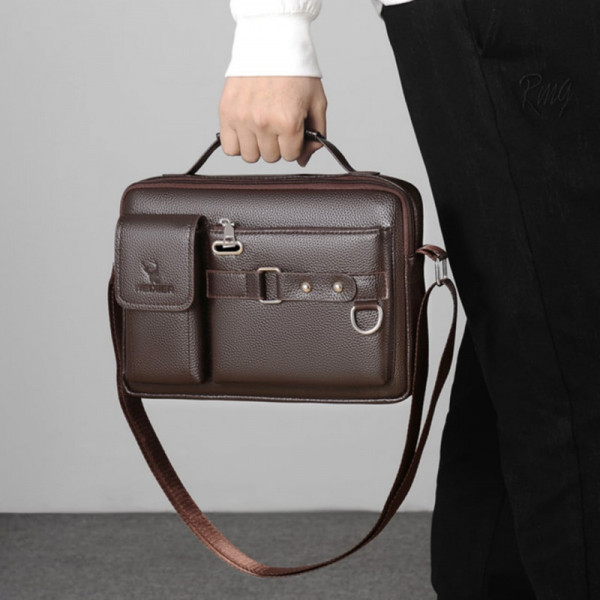 Men's Shoulder Bag 9 / 12 inch (Coffee)