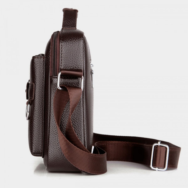 (১২"/১৬") কফি কালার Men's Shoulder Bag