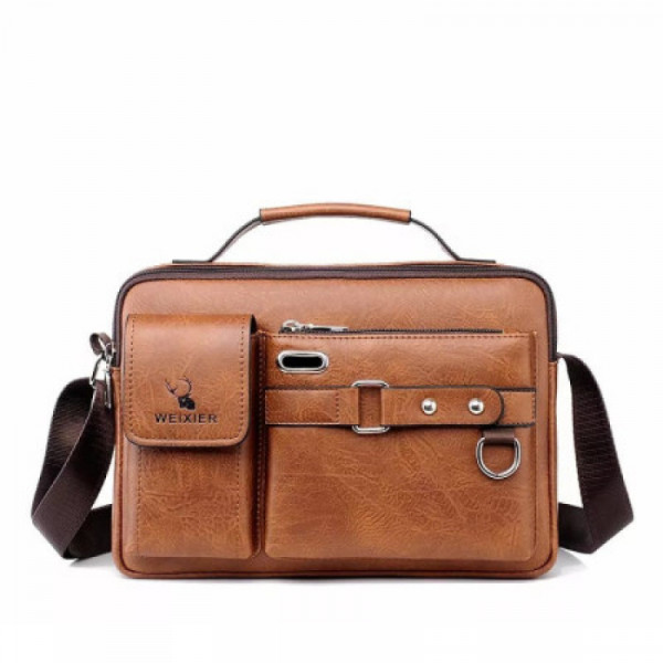 Men's Shoulder Bag 9/12 inch (Brown)