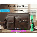 (১২"/১৬") কফি কালার Men's Shoulder Bag