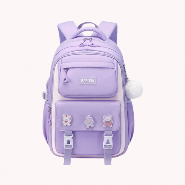  Kids Backpack Children School Bags Waterproof Primary Schoolbag Book Bag (purple) Code : 196