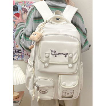  Kids Backpack Children School Bags Waterproof .class 1-8 {cream }Code : 3