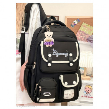  Kids Backpack Children School Bags Waterproof .class 1-8  {black}Code : 196