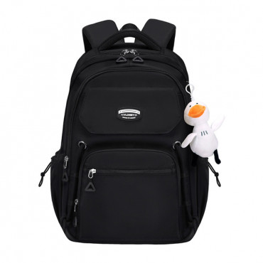  Middle School, High School, and College Students' Schoolbags Stain-Resistant Backpacks ( Black)
