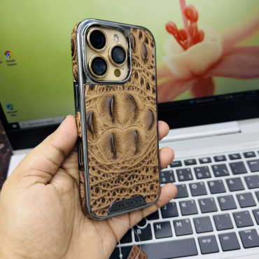Crocodile skinCase Anti-Fall Droop resistant ,Scratch resistant , Smooth Texture precise cutouts and Electroplated Bezel Case.