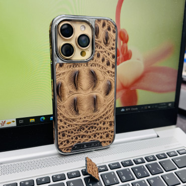 Crocodile skinCase Anti-Fall Droop resistant ,Scratch resistant , Smooth Texture precise cutouts and Electroplated Bezel Case.