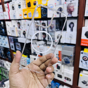 হলুদ হবে না .Slime MagSafe Anti Yellow Clear Hard Plating Case